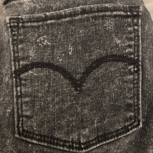 Levi’s 710 Super Skinny Black Acid Wash Jeans - Picture 6 of 11